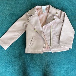 Little Lass Pleather Moro Jacket for Toddler Girls4T